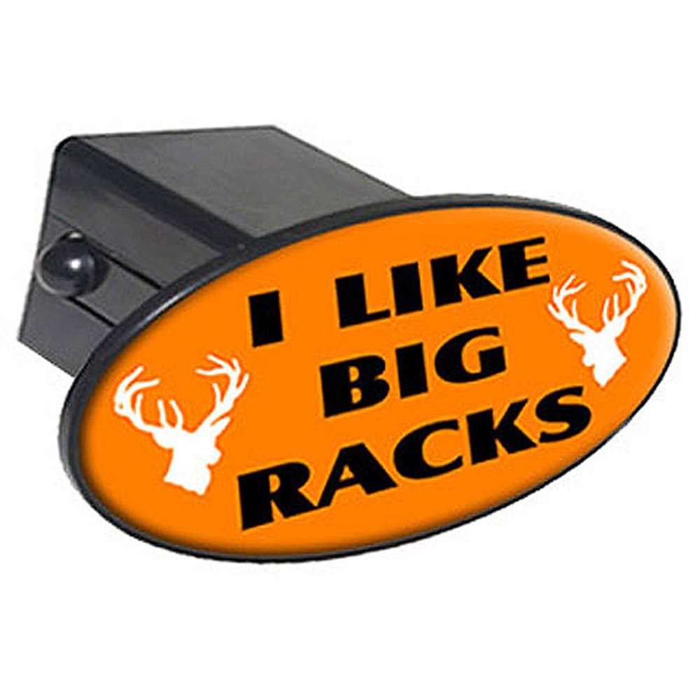 I Like Big Racks, Deer Hunting 2" Oval Tow Trailer Hitch Cover Plug