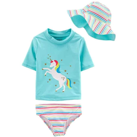 Carter's 3 Piece Little Girls Swimsuit 18m