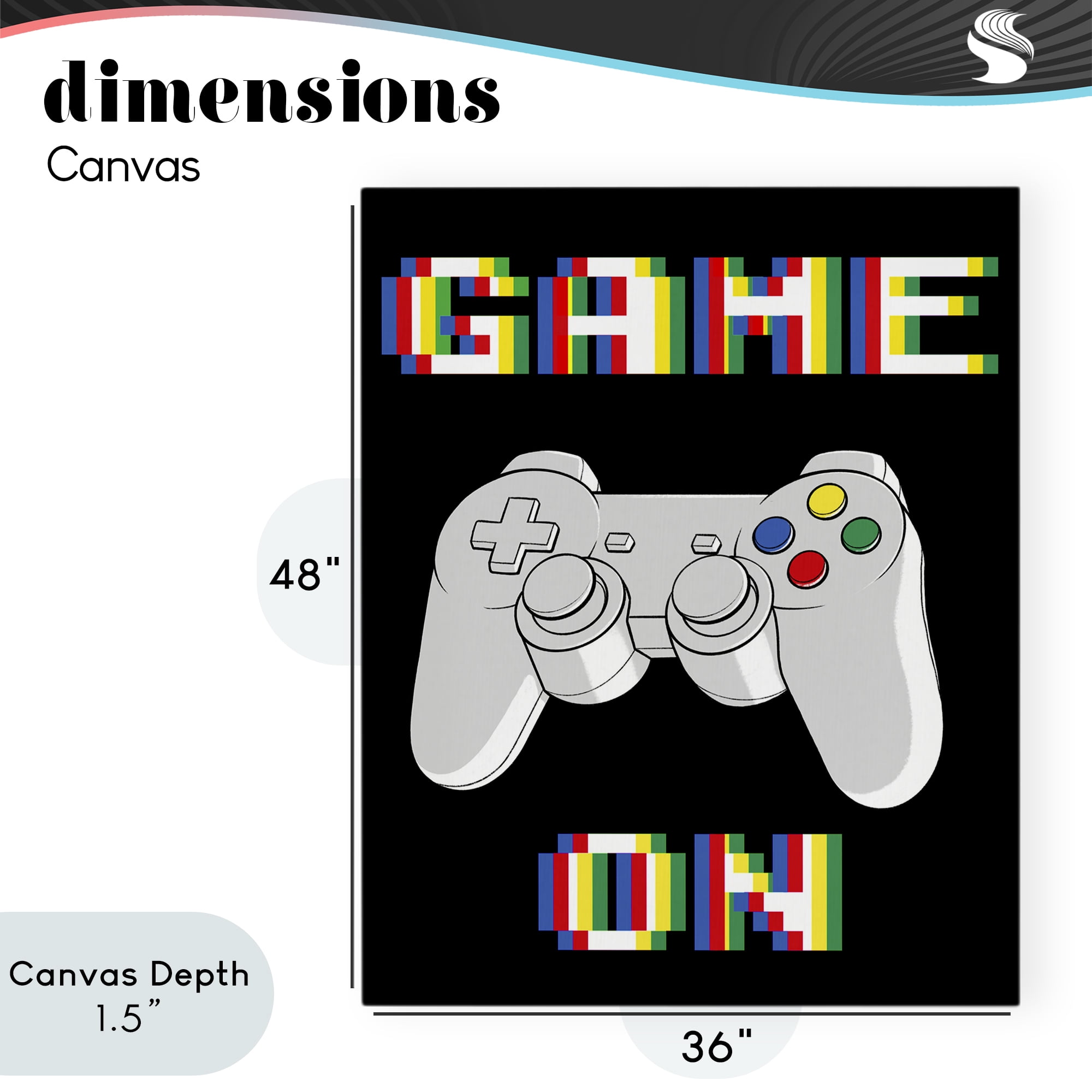 Stupell Industries Colorful Digital Game On Canvas Wall Art, design by Marcus Prime