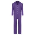 thumbnail image 3 of TiaoBug Mens Work Overalls Dustproof Coveralls Mechanics Uniforms One Piece Romper for Worker Wear Purple L, 3 of 5