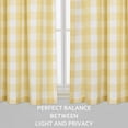 thumbnail image 6 of Shininglove 26" W x 30" L Buffalo Check Tier Curtains for Kitchen Light Filtering Curtain Panels, Set of 2, Yellow, 6 of 8