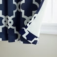 thumbnail image 3 of TOWN & COUNTRY EVERYDAY Ironwork Geo Trellis Sateen Indoor Curtains, Room Darkening Blackout, Grommet Top, Energy Efficient, 2-Pack Set, 52"x108", Peacoat Blue, 3 of 10