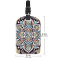 thumbnail image 6 of Square 2Pack PU Leather Retro Indian Style Bohemia Cruise Luggage Tag with Privacy Cover and Name ID Tag for Travel Handbags Backpacks Luggage Tags, 6 of 6