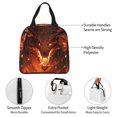 thumbnail image 3 of Bingfone Magma Fire Black Dragon Print Lunch Bag Insulated Lunch Box, Small Leakproof Cooler Food Lunch Containers Reusable High Capacity Lunch Tote Bags for Work, Travel, Outdoor, 3 of 5