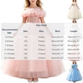 thumbnail image 3 of Girls off-Shoulder Tulle Ball Gown with Ruffles & Sequins, formal Princess Dress for 3-13 Years Old, Ideal for Birthdays & Flower Girl Events Sky Blue 3 Years, 3 of 7