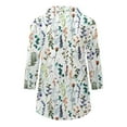 thumbnail image 4 of RKSTN Chemisiers Décontractés Boho à Imprimé Floral pour Femmes, Col en V, Manches Longues, Automne, Hauts à Imprimé Floral, Blouses Amples, Chemises, 4 of 6
