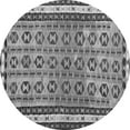 thumbnail image 1 of Ahgly Company Indoor Round Abstract Gray Contemporary Area Rugs, 4' Round, 1 of 1