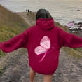 thumbnail image 5 of Chandail à Capuche Imprimé à Manches Longues pour Femmes, Ample, Oversize, Chandail, Blouse, 5 of 5
