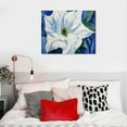 thumbnail image 4 of Nawypu  Blue Flower Canvas Wall Art Flower Blossoming Picture Print Wall Painting Modern Artwork Wall Décor for Bedroom Living Room Bathroom Office, 4 of 4