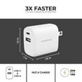 thumbnail image 6 of Liquipel Powertek Neon 20W Combo Wall Charger - White, 6 of 7