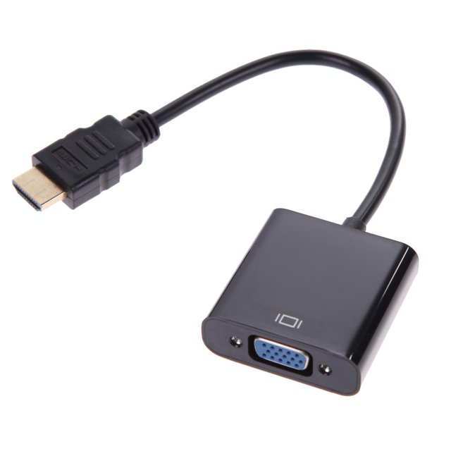 Adaptador Convertidor de adaptador compatible con Micro HDMI / compatible con Mini HDMI / compatible con HDMI a VGA (negro)