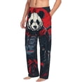 thumbnail image 6 of Naloa Red Black Eastern Panda Warrior Pajama Pants Men, PJ Bottoms, Sleep & Lounge Pants-Small, 6 of 6