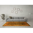 thumbnail image 3 of Ahgly Company Indoor Square Oriental Yellow Industrial Area Rugs, 3' Square, 3 of 4