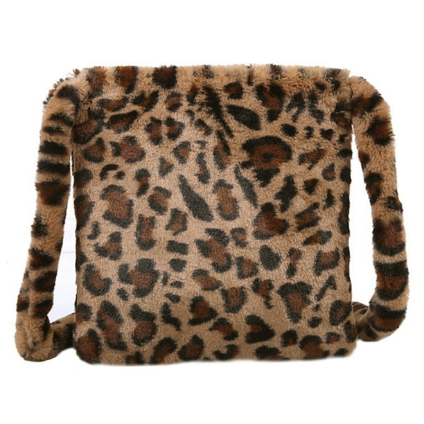 Bolso de hombro con patrón de leopardo de 1 pieza, bolso bandolera de moda, bolso de mensajero, bolsa de almacenamiento