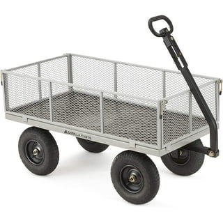 Gorilla Carts GOR1400-Com 1400-lb. Heavy-Duty Steel Utility Cart, 15  Tires, 52 x 34 Steel Bed - Walmart.com