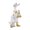 White C, variant on White Resin Duck Couple Figurine Holding Gold Umbrella Home Decor Tabletop Ornament 1 Pack