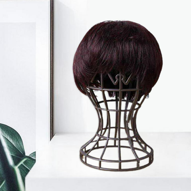 MISSUHUI Wig Stand Wig Holder, Short Wig Stand Portable Wig Head Stand,  Collapsible Wig Holder for Multiple Wigs, Wig Display Stand Tool Travel Wig