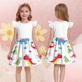 thumbnail image 4 of Sleeveless Stretchy Dress A Line Twirly Skater School Recital Dress Short Sleeve Round Neck Dress Casual Dresses For Girls, 4 of 6