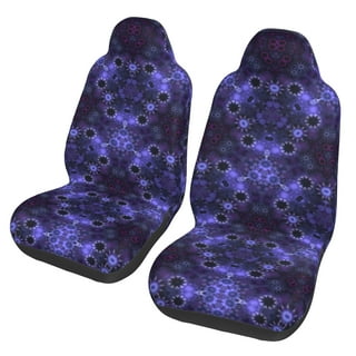 seemehappy Bling Girly Purple Car Seat Covers Full Set for Women Leather  and Silk Front and Rear Seat Cushions Universal Fit (Purple-Luxury)