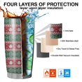 thumbnail image 7 of 20oz Tumblers Red and Green Christmas Snowman Pattern Stainless Steel Vacuum Insulated Double Wall Travel Tumbler Cups Mug with Lid and Straw,Cleaning Brush for Cold & Hot Drinks, 7 of 7