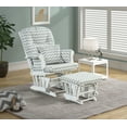 thumbnail image 5 of Angel Line Monterey II Glider and Ottoman, White Finish with Gray Chevron Cushions, 5 of 5