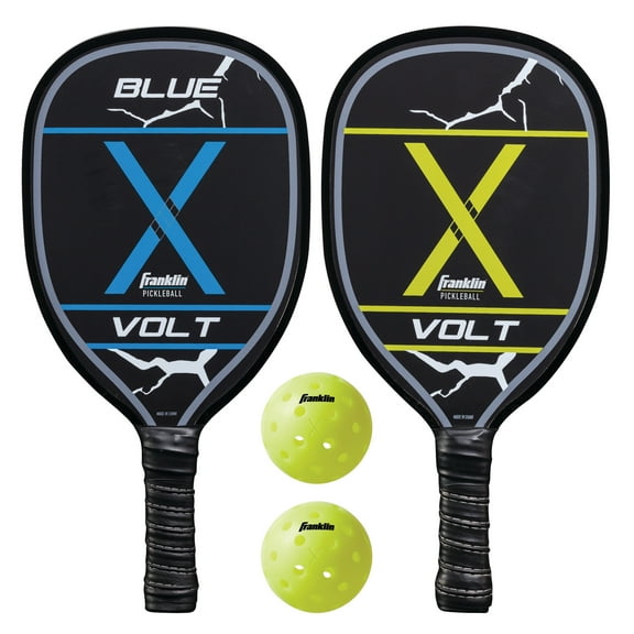 Franklin Sports Pickleball Paddle and Ball Set - Wooden Pickleball Rackets   Pickleballs - 2 Players - USA Pickleball (USAPA) Approved