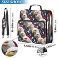 thumbnail image 2 of FORMRS Zipper Binder with Shoulder Strap 2-inch Ring 500 Sheet Capacity File Bag, American Eagle Pattern, 2 of 5