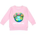 thumbnail image 2 of Inktastic Happy Earth Day Flowered Toddler Sweatshirt, 2 of 4