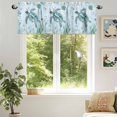 thumbnail image 6 of Teal Sea Turtle Valances for Windows, 42 x 12in, Summer Shell Coral Watercolor Nautical Rod Pocket Kitchen Valance Curtain Light Filtering Window Treatments for Living Room Bedroom, 1 Panel, 6 of 7