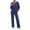 Navy 1, variant on HAiming Plus Size Pajama Sets for Women 2 Piece Sleepwear Ribbed Knit Long Sleeve Hoodies Loose Pants Lounge Sets