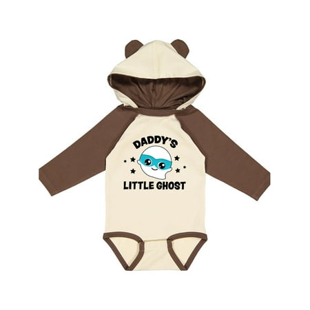 

Inktastic Cute Daddy s Little Ghost with Stars Gift Baby Boy or Baby Girl Long Sleeve Bodysuit
