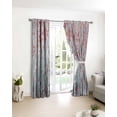 thumbnail image 3 of Pink Teal Forest Blackout Curtains for Bedroom/Living Room, Thermal Insulated Kitchen Curtains, Modern Oil Painting Art Grommet Darkening Window Treatment Drapes 52"x84"x2, 3 of 8