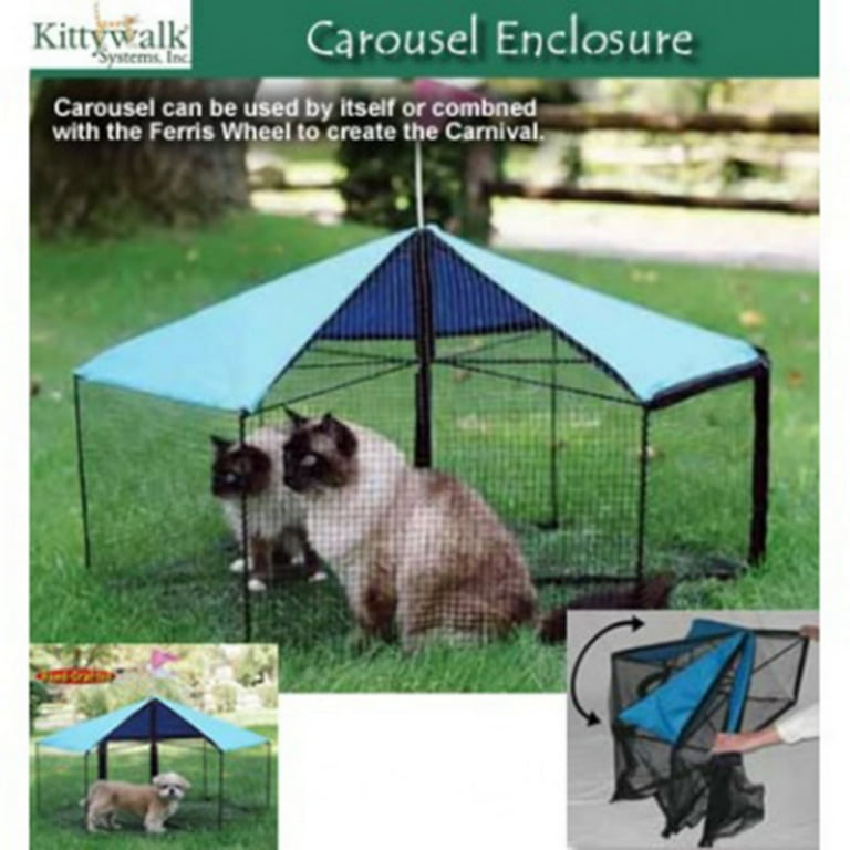Kittywalk Carousel Outdoor Cat Cage Enclosure, Green, 48