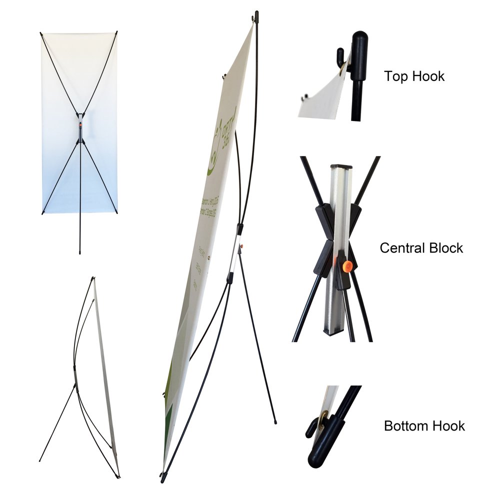 TheDisplayDeal X Type Adjustable Banner Stand High Quality Support Any