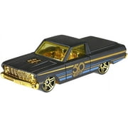 New 1:64 hot wheels 50th anniversary black & gold collection - bone shaker, twin mill, rodger dodger, dodge dart, impala & ford ranchero set of 6pcs diecast model car by hotwheels