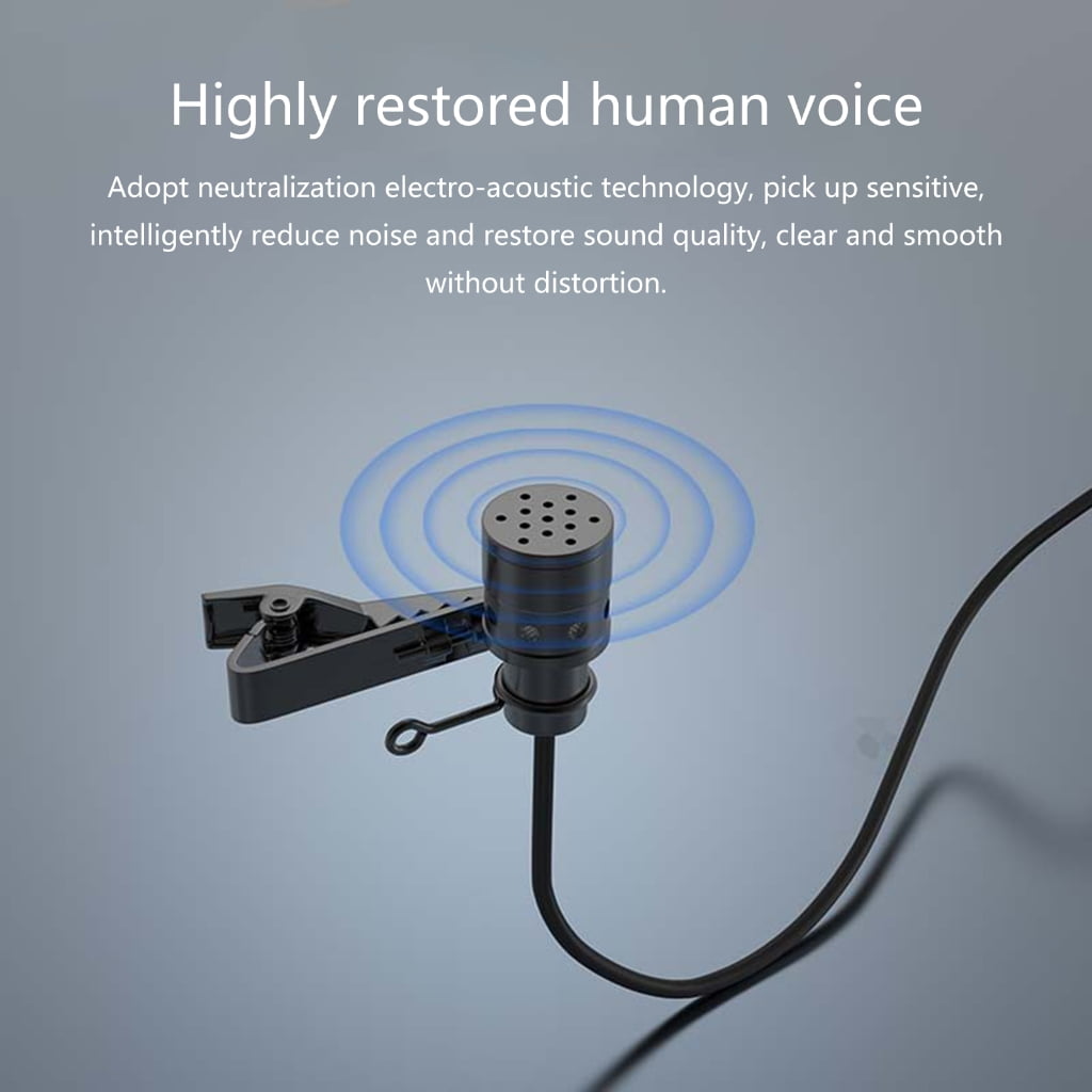 Zeiwohndc Clip on Microphone for Streaming and Recording Lapel Mic with Noise Reduction