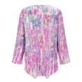 thumbnail image 5 of frariair ​Shimmer Blouse Featuring Loose Fit And Lightweight Fabric Perfect For Concert Wear And Holiday Parties​ Pink, 5 of 9