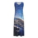 thumbnail image 4 of Vestido largo sin mangas con bolsillos con cuello en V y estampado informal de talla grande para mujer Fridja  hj3351, 4 of 8