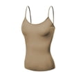 thumbnail image 2 of Basic Women Camisole Cami Built-In Shelf Bra Adjst Strap Tank Top - Junior Size, 2 of 6
