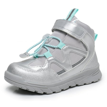 

Blikcon Unisex Kids Boys Girls Water Resistant Winter Snow Boots(Color : Silver Size : 11.5 Little Kid)