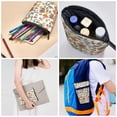 thumbnail image 4 of Lsque Mushrooms Pattern Telescopic Pencil Bag Pen Holder Stationery Case, Stand-up Retractable Transformer Bag Organizer, 4 of 6