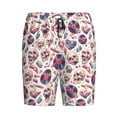 thumbnail image 6 of Daiia rock Skull record Retro Mens Woven Stretch Pajama Short,Short Pajama Pants-XX-Large, 6 of 7