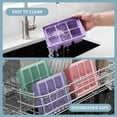 thumbnail image 4 of HANCELANT Large Silicone Ice Cube Tray Set of 3, Easy Release 6 Flexible Silicone Ice Cube Molds with Removable Lid,Stackable Ice Trays for Whiskey,BPA Free (Green+Pink+Purple), 4 of 7