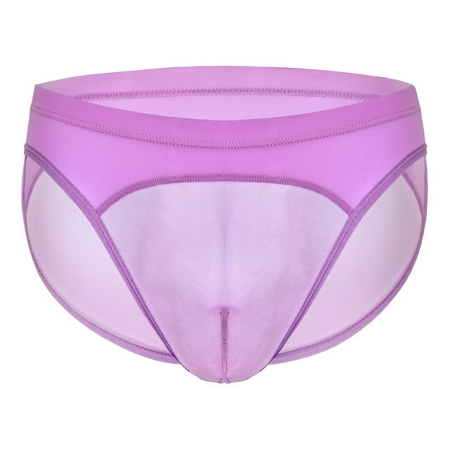 Briefs for Men, Mens Breathable Mesh Boxers Cotton Solid Color Shorts Briefs