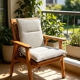thumbnail image 5 of Outdoor Chair Cushion , Waterproof Patio Seat Cushion with Straps and Removable Cover for Garden, Lawn and Patio Furniture(Gray,One Size), 5 of 6