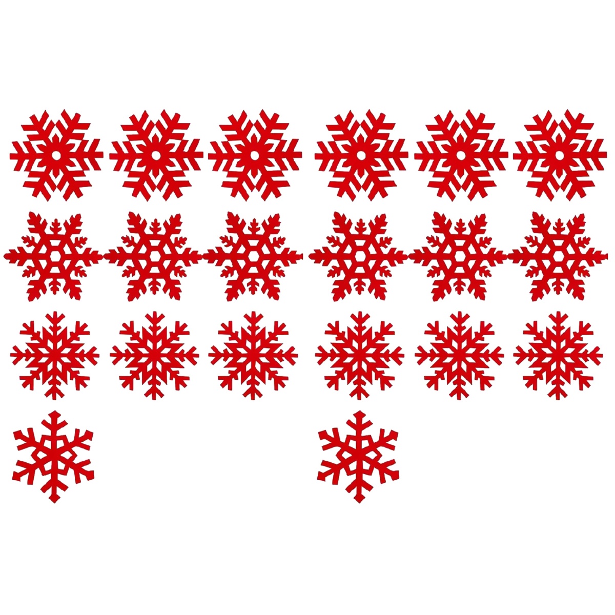 SaktopDeco 16-Piece Felt Snowflake Coasters Set - White & Blue Christmas Drink Coasters - View #8
