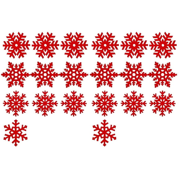 BERTDOMD 20 Pcs Snowflake Coasters Christmas Felt Coasters Cup Mats (Random Style)