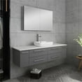 thumbnail image 2 of Fresca Fvn6160-Vsl Lucera 60" Wall Mounted Single Basin Vanity Set - Grey, 2 of 7