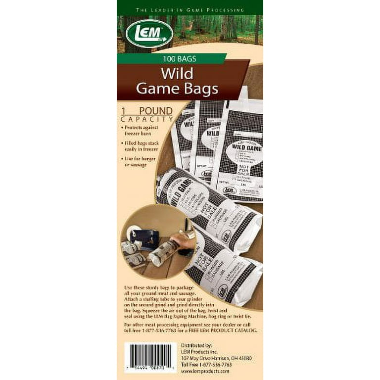 140 Pack 1Lb Wild Game Freezer Bags Hunting Meat Packaging for