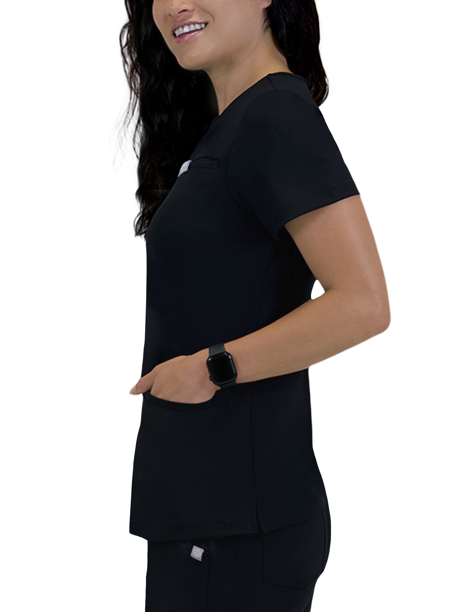 Doctor's Choice Pro Fit Antimicrobial Moisture Wicking Women's Scrub Top, 3 Pockets, Sizes S - XXXL